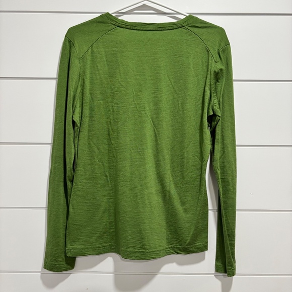 Seg'ments 100% merino wool v-neck long sleeve top size L - Picture 2 of 12